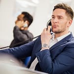 Mortgage broker at work